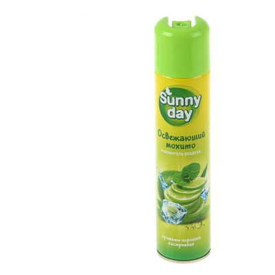 Sunny Day Освежитель воздуха Свежесть мохито 300 см3/уп12 Sunny Day Освежитель воздуха Свежесть мохито 300 см3/уп12