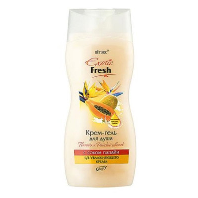 ВИТЭКС EXOTIC FRESH Крем-гель для душа ПАПАЙЯ и РАЙСКИЙ ЦВЕТОК 515мл/уп20