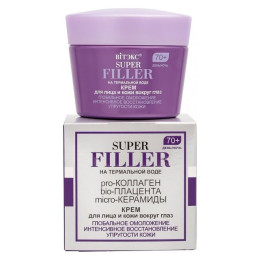 ВИТЭКС SUPER FILLER на терм.воде Крем для лица и кожи вокруг глаз 70+,день/ночь, 45мл/уп12