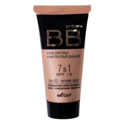 БЕЛИТА BB cream Крем для лица компл. дневной 7в1 SPF15 тон 02 30мл/уп15