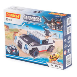 ПОЛЕСЬЕ Конструктор "Классик" "Армия-3.6" (106 элементов) (в коробке) 83111
