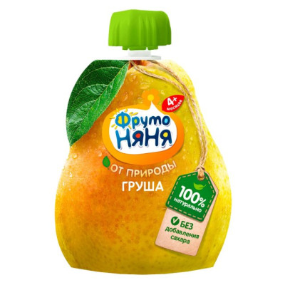 Пюре ФРУТО-НЯНЯ  Груша с4м 90г Гуала пак/уп12