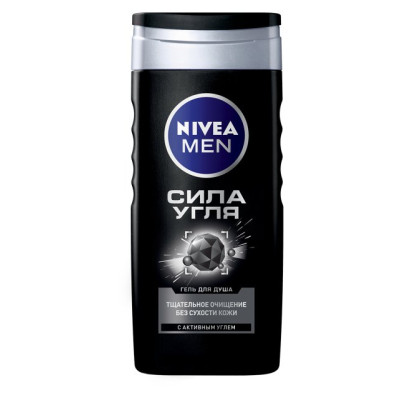 NIVEA BATH CARE Гель для душа "Сила Угля 2в1" д/мужчин 250мл(new)/уп12 NIVEA BATH CARE Гель для душа "Сила Угля 2в1" д/мужчин 250мл(new)/уп12