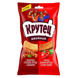 Сухарики/Гренки КРУТЕЦ Шашлык/томат спайси 100гр/уп18