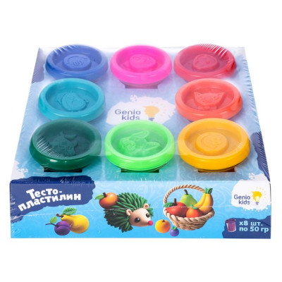 GENIO KIDS-ART Набор для детской лепки  «Тесто-пластилин 8 цветов»/уп12 TA1045