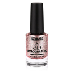 LUXVISAGE Лак д/ногтей 3D HOLOGRAPHIC тон 704 (розовый топаз)11г/уп6