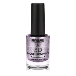 LUXVISAGE Лак д/ногтей 3D HOLOGRAPHIC тон 708 (лиловый турмалин)11г/уп6