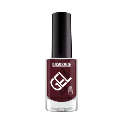 LUXVISAGE Лак д/ногтей GEL finish тон  4(зимняя вишня) 9г/6/уп6