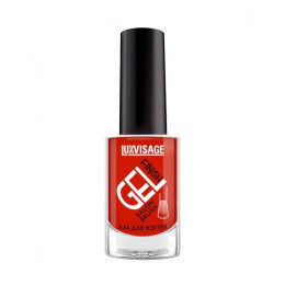 LUXVISAGE Лак д/ногтей GEL finish тон  5(красная клубника) 9г/6/уп6
