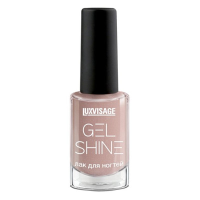 LUXVISAGE Лак для ногтей GEL SHINE тон 103 дымчатый бежевый с шиммером 9г/уп6