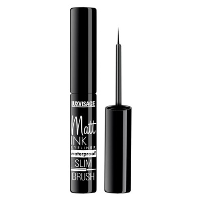 LUXVISAGE Подводка для глаз Matt INK waterproof  Черная 4г/К6/уп8