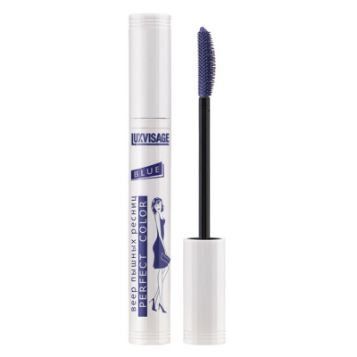 LUXVISAGE Тушь Perfect Color Веер пышных ресниц  синяя  9гр/К10/уп10