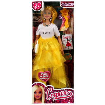 Кукла 29 см София, руки и ноги сгиб, с маникюром, акс, кор КАРАПУЗ в кор.24шт