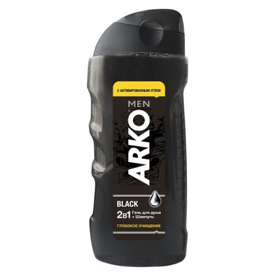 ARKO MEN 2в1 Гель душ+шамп 260мл BLACK/уп12