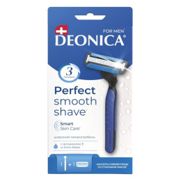 Deonica Бритва д/мужч. со сменной кассетой 3 лезвия/уп6 8319 Deonica Бритва д/мужч. со сменной кассетой 3 лезвия/уп6 8319
