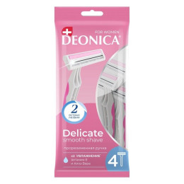 Deonica Бритва д/женщ. однораз. 2 лезвия 4шт/уп10 3934