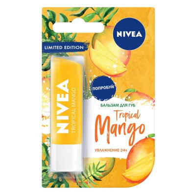 NIVEA LIPS Бальзам для губ "Тропический манго" 4,8мл/уп24