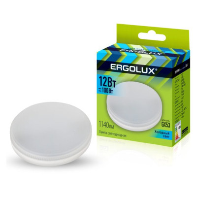 Ergolux LED-GX53-12W-GX53-4K (Эл.лампа светодиодная 12Вт GX53 4500К 180-240В)