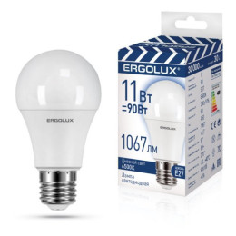 Ergolux LED-A60-11W-E27-6K (Эл.лампа светодиодная ЛОН 11Вт Е27 6500К 220-240В)