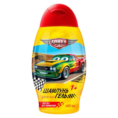 Шампунь-гель детский 2в1, Гонки 400 мл/уп6
