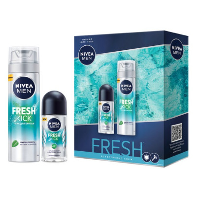 NIVEA НАБОР "Fresh Kick" Пена для бритья 200 мл + Антиперспирант роликовый 50 мл/уп6