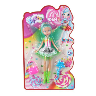 Кукла фея 19 см с крыльями, акс. в ассорт. 2шт, на блистере Тутти в кор.2*198шт