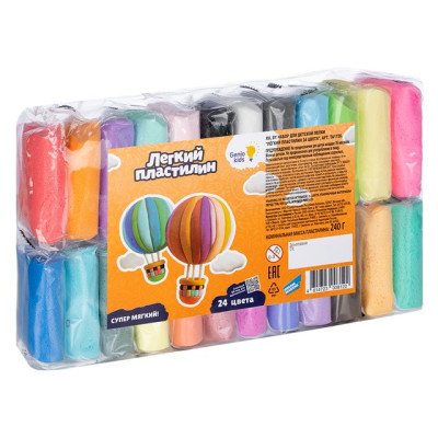 GENIO KIDS-ART Набор для детской лепки "Лёгкий пластилин 24 цвета"/уп18 TA1726 GENIO KIDS-ART Набор для детской лепки "Лёгкий пластилин 24 цвета"/уп18 TA1726