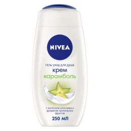 NIVEA BATH CARE эГель-уход для душа Крем и Карамбола 250мл(new)/уп12 NIVEA BATH CARE эГель-уход для душа Крем и Карамбола 250мл(new)/уп12