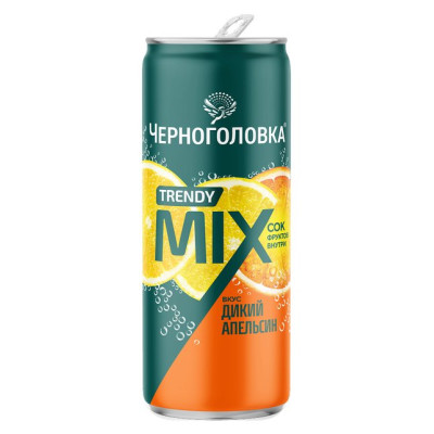 Напиток Черноголовка б/а сильногазир со вкусом дикого апельсина и юдзу 0,33л ж/б/уп12 (ЧЗ)