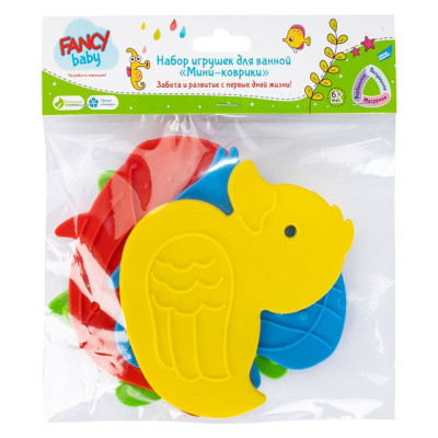 FANCY BABY Набор игрушек для ванной «Мини-коврики»/уп42 MATS04