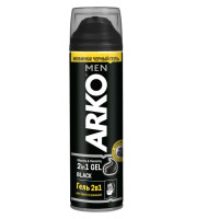 ARKO MEN Гель 2в1 д/бр и умыван. Black 200мл/уп24