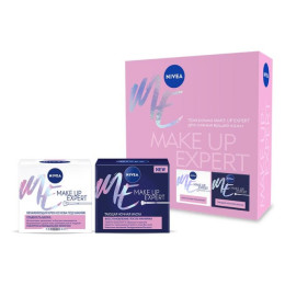NIVEA НАБОР Make Up Expert Крем-основа под макияж 50 мл+Тающая ночная маска 50мл/уп6