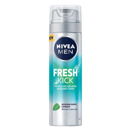 NIVEA FOR MEN Пена для бритья "Fresh Kick" приятная свежесть с мятой 200мл(new)/уп12
