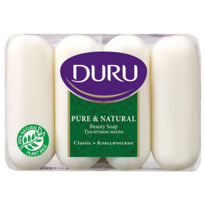 DURU PURE&NAT мыло Свежесть/Классическое 4*85г(э/пак)/уп24