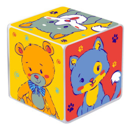 27168 Игрушка-кубик с пищалкой "Мир вокруг тебя"/уп6