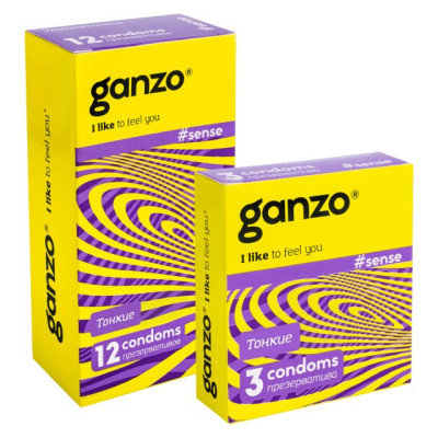 Презервативы GANZO NEW SENSE, No12 (Тонкие, 12шт. в упак.)