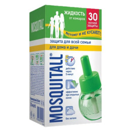 MOSQUITALL Жидкость 30ночей "Защита для всей семьи" от комаров 30мл/уп24