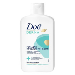 DOVE Derma Гель д/душа очищающий д/проблем. кожи 280мл/уп10