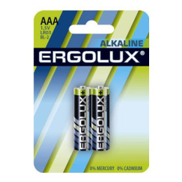 Батарейки Ergolux Alkaline LR03 AAA 2шт/уп10