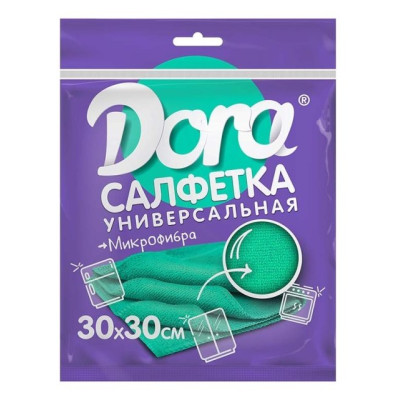 Салфетка из микрофибры Dora "Универсальная", 30х30см /уп50