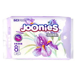 JOONIES LUXE Прокладки женские одноразовые ночные 8 шт (300мм)/уп24