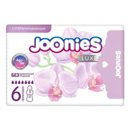 JOONIES LUXE Прокладки женские одноразовые супервпитывающие 6 шт (350мм)/уп24