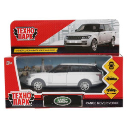 Машина металл RANGE ROVER VOGUE длина 12 см, двер, багаж, инерц, белый, кор. Технопарк в кор.2*36шт