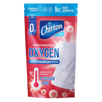 Кислородный отбеливатель - пятновыводитель Чиртон Оксиджен для горячей воды 1000 гр/уп8