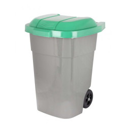 Бак для мусора 65л (на колесах)(зеленый) (уп.1) М4663