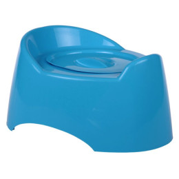 Горшок туалетный детский "Малышок" (с крыш.)(голубой) (уп.10) М1324