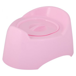 Горшок туалетный детский "Малышок" (с крыш.)(розовый) (уп.10) М1527