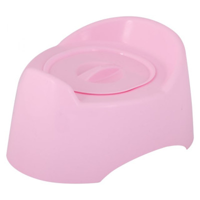 Горшок туалетный детский "Малышок" (с крыш.)(розовый) (уп.10) М1527
