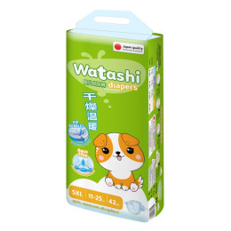 Подгузники WATASHI 5 (11-25кг) 42шт/уп2