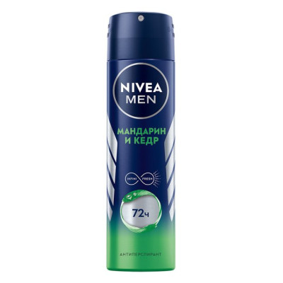 NIVEA DEO Антиперспирант Мандарин и Кедр д/мужчин спрей 150мл(new)/уп6